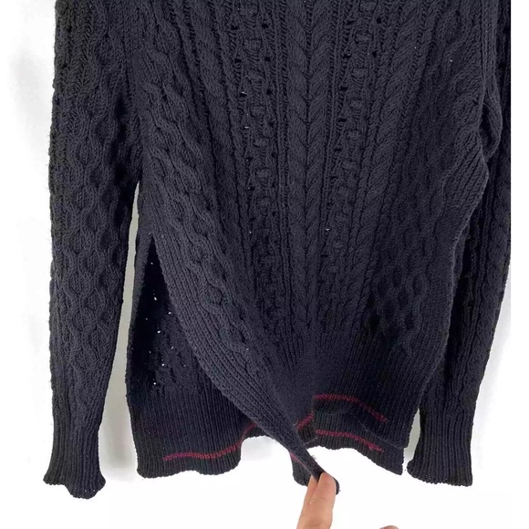 Isabel Marant Navy Blue Cable Knit Sweater - Picture 3 of 5